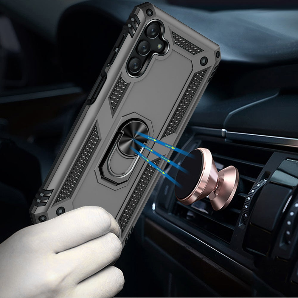 For Samsung Galaxy A36 Hybrid Shockproof Durable 360 Degree Rotatable Ring Stand Holder Kickstand Fit Magnetic Car Mount Case Cover