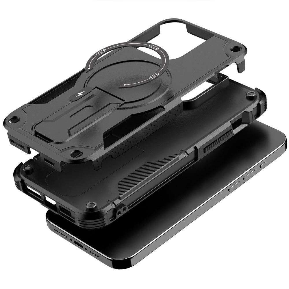 For Samsung Galaxy A17 5G Magnetic Invisible Kickstand Holder with Magsafe, Slim Fit Shockproof Hybrid Military Grade Heavy Duty Case Cover