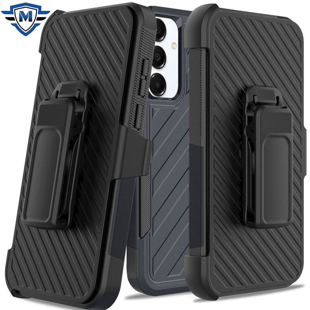 For Samsung Galaxy A26 Premium Tough Hybrid Case with Belt Clip Holster, Shockproof Rugged Design, Textured 2in1 Non-Slip Case Cover