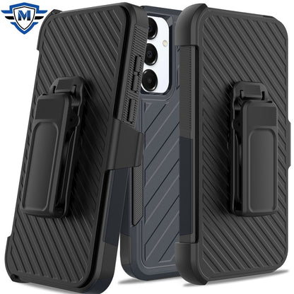 For Samsung Galaxy A26 Premium Tough Hybrid Case with Belt Clip Holster, Shockproof Rugged Design, Textured 2in1 Non-Slip Case Cover