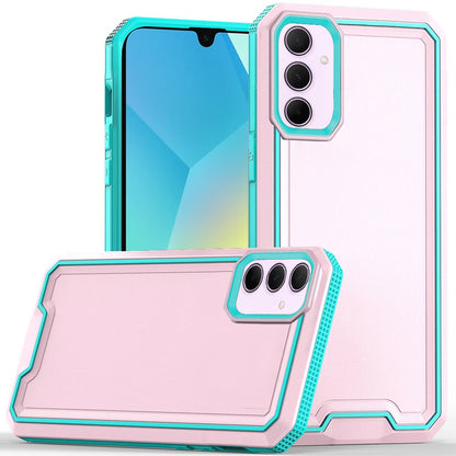 For Samsung Galaxy A16 5G Tough Modern Fused Hybrid Armor Hard PC + TPU Rubber Shockproof Drop Impact Protection Case Cover Pink