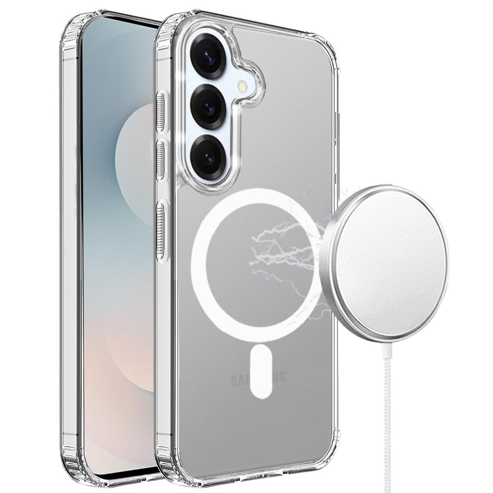 For Samsung Galaxy S26 Classic Hybrid True Transparent Shockproof Back Magnetic Case Compatible with MagSafe Case Cover Clear