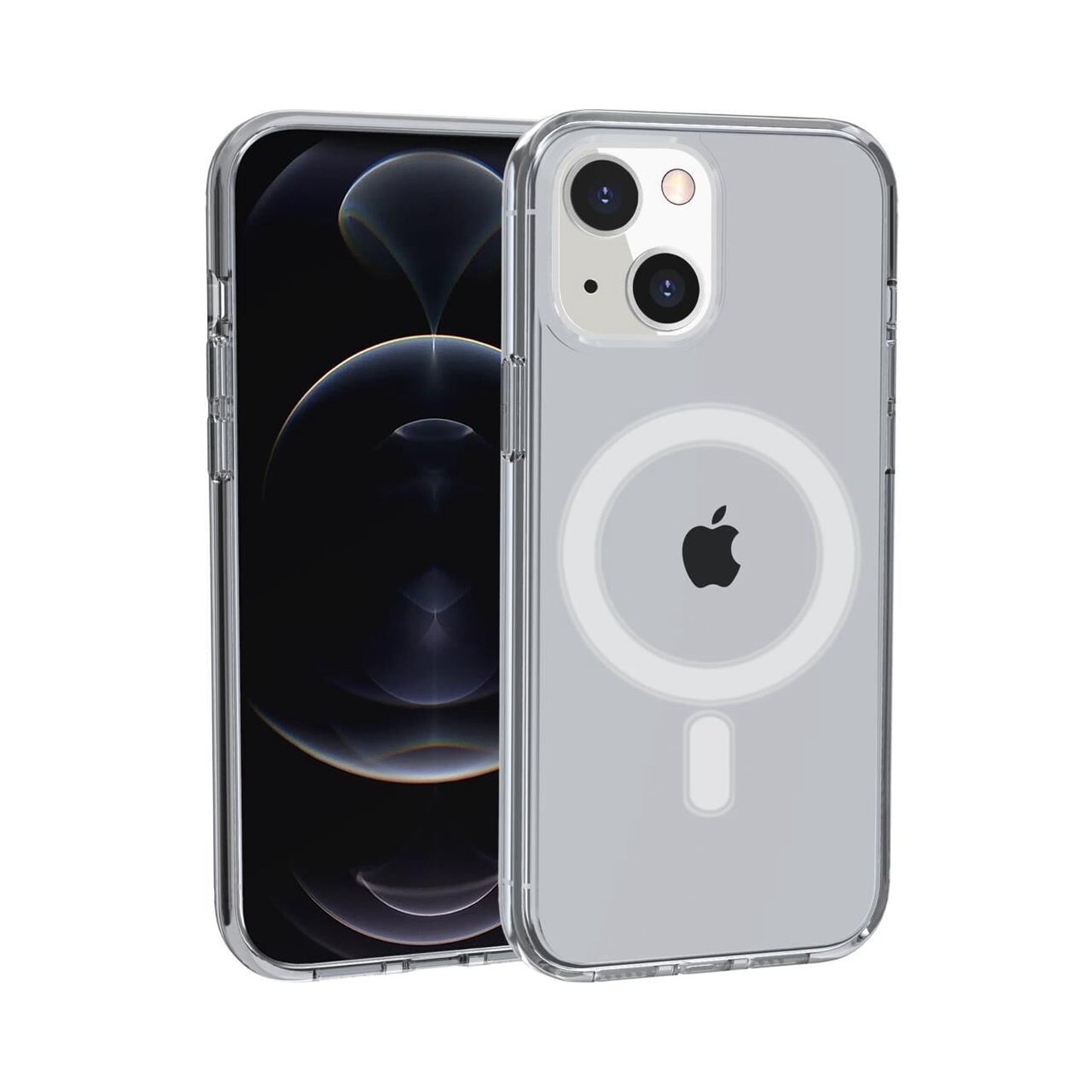 For iPhone 12 / iPhone 12 Pro (6.1") MagSafe Compatible Transparent Hybrid Case with Magnetic Circle, Shock Absorption TPU Rubber Case Cover Clear