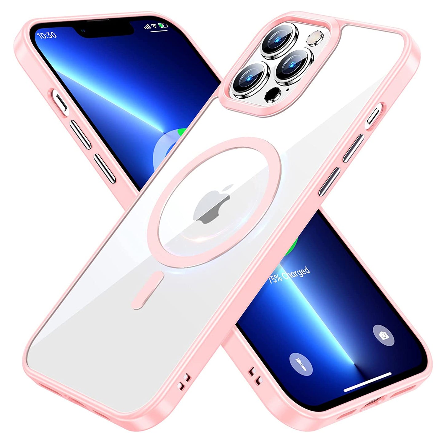 For Apple iPhone 17 Pro Hybrid Clear Transparent with Color Edge Bumper, MagSafe Compatible Ultra Slim Hard PC Case Cover