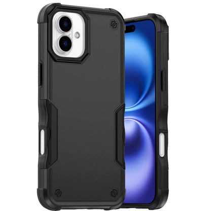 For Apple iPhone 17 (6.3") Slim Tough Shockproof Hybrid Heavy Duty 2in1 Dual Layer TPU Bumper Rugged Rubber Defend Armor Case Cover