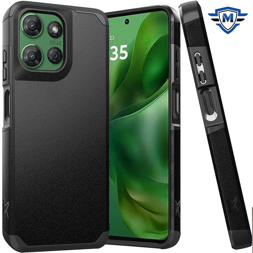 For Motorola Moto G Power 5G (2025) Premium Slim Tough 2in1 Hybrid Case Dual-Layer PC TPU Rubber Armor with Shockproof Protection Case Cover