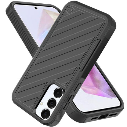 For Samsung Galaxy A36 Hybrid lined shockproof dual layer Rugged 2in1 Hard PC & Silicone TPU Non Slip Textured Tough Armor Case Cover