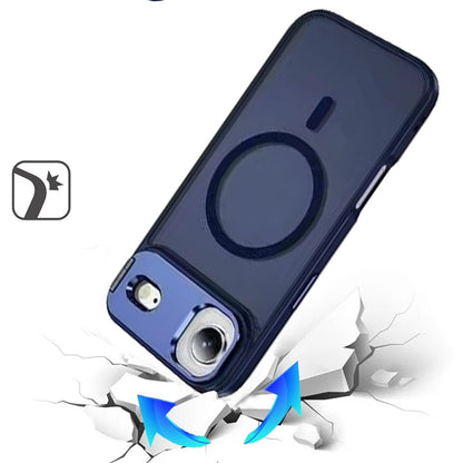 For Apple iPhone 17 Air (6.6") Heavy Duty Metallic Hybrid Tough TPU with Camera Ring Stand, MagSafe Compatible, Rugged Drop Protection Case Cover