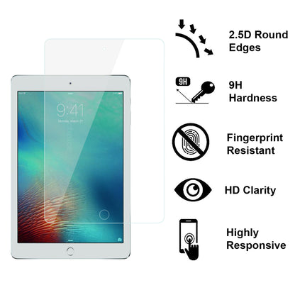 For Tempered Glass Screen Protector 9H Hardness, Touchpad Compatible, Case Friendly, Bubble Free, AB Glue, Ultra HD Clear Tablet Case Cover