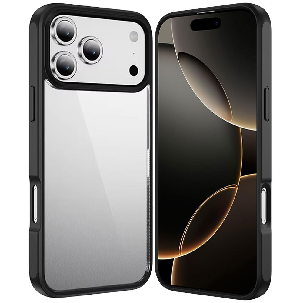 For Apple iPhone 17 Pro Max (6.9") Hybrid Transparent HQ Slim Shockproof Clear Protective Thick 2.0mm TPU Frame Case Cover