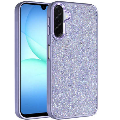 For Samsung Galaxy S25 Fan Edition /Galaxy S25 FE Crystal Sparkle Diamond Glass Full Mini Glitter Bling Frame TPU Hybrid Protective Case Cover