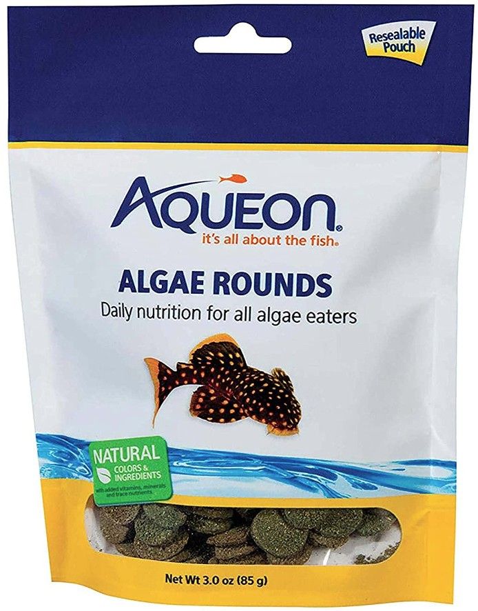 Aqueon Algae Rounds Fish Food [Foods Freeze Dried for Aquarium] 3 oz