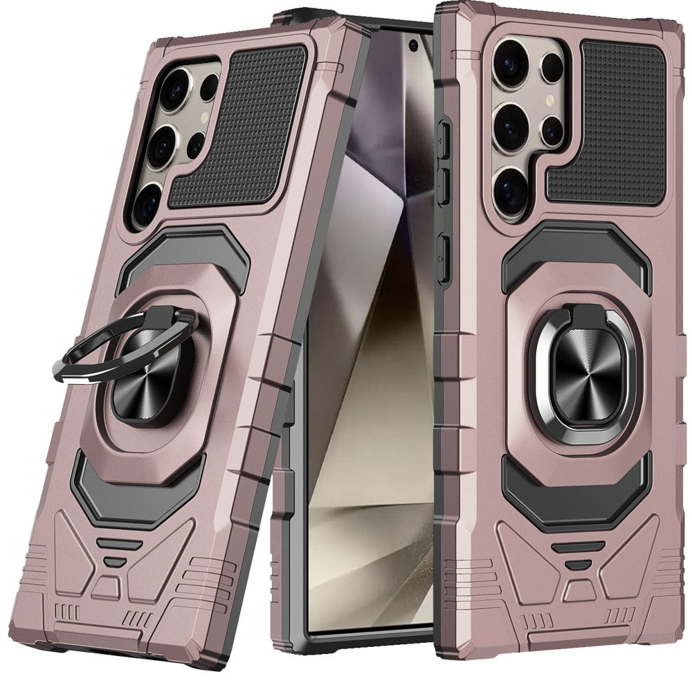 For Samsung Galaxy S25+ /S25 Plus /S24+ Plus Hybrid Dual Layer with 360° Rotate Magnetic Ring Stand Holder Kickstand TPU Rugged PC Shockproof Case Cover
