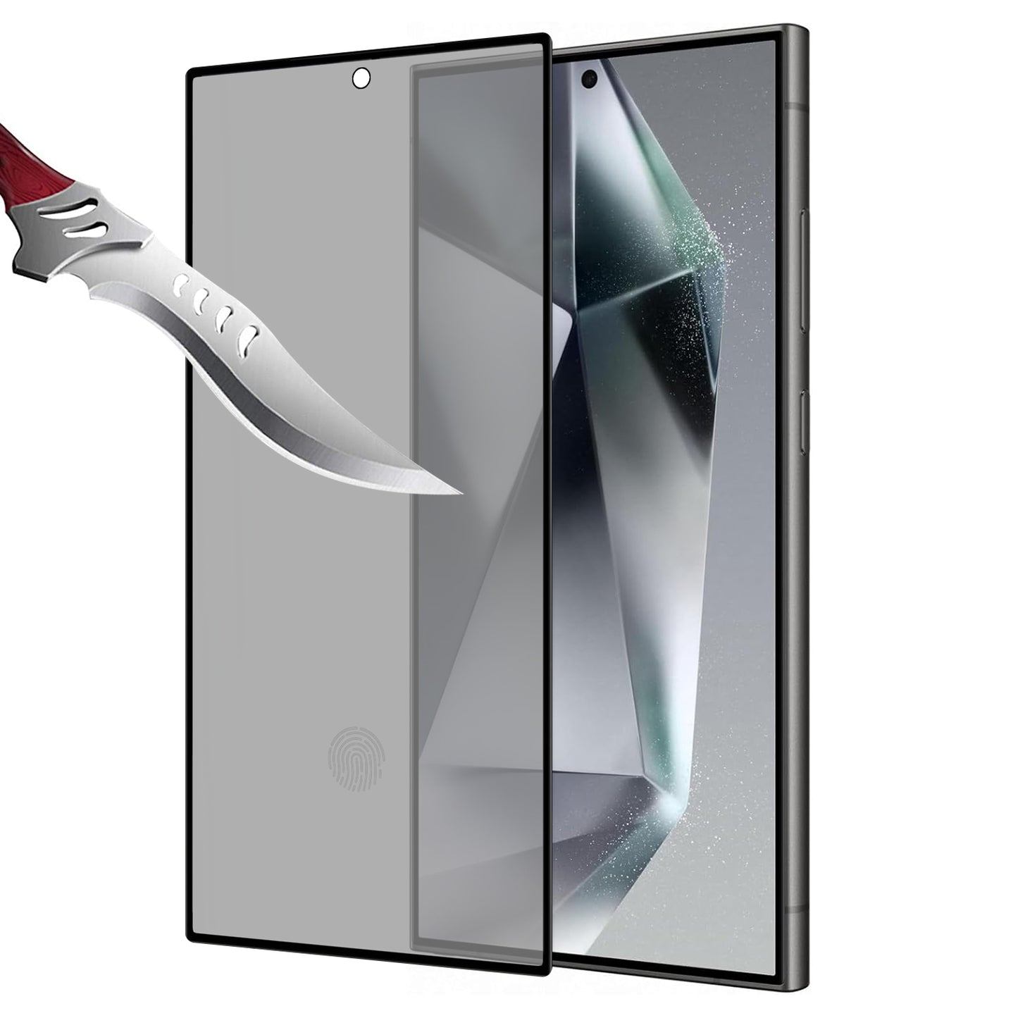 For Samsung Galaxy S25 Ultra Privacy Screen Protector, Anti Spy Anti Peeping Tempered Glass Full Protective Film, 9H, Anti Scratch, Easy Install Protector Black