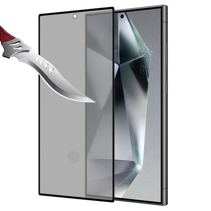 For Samsung Galaxy S25 Ultra Privacy Screen Protector, Anti Spy Anti Peeping Tempered Glass Full Protective Film, 9H, Anti Scratch, Easy Install Protector Black