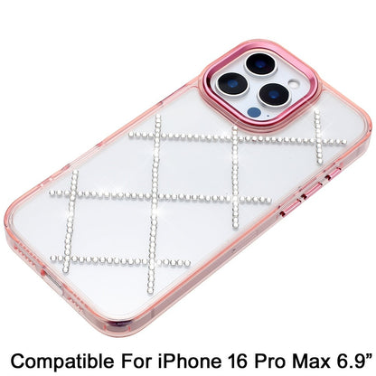 Phone Case for Apple iPhone 16 Pro Max Gem Glitter Diamond Transparent Hard TPU Hybrid Shockproof Protective Colorful Durable Anti Scratch Grip Cover