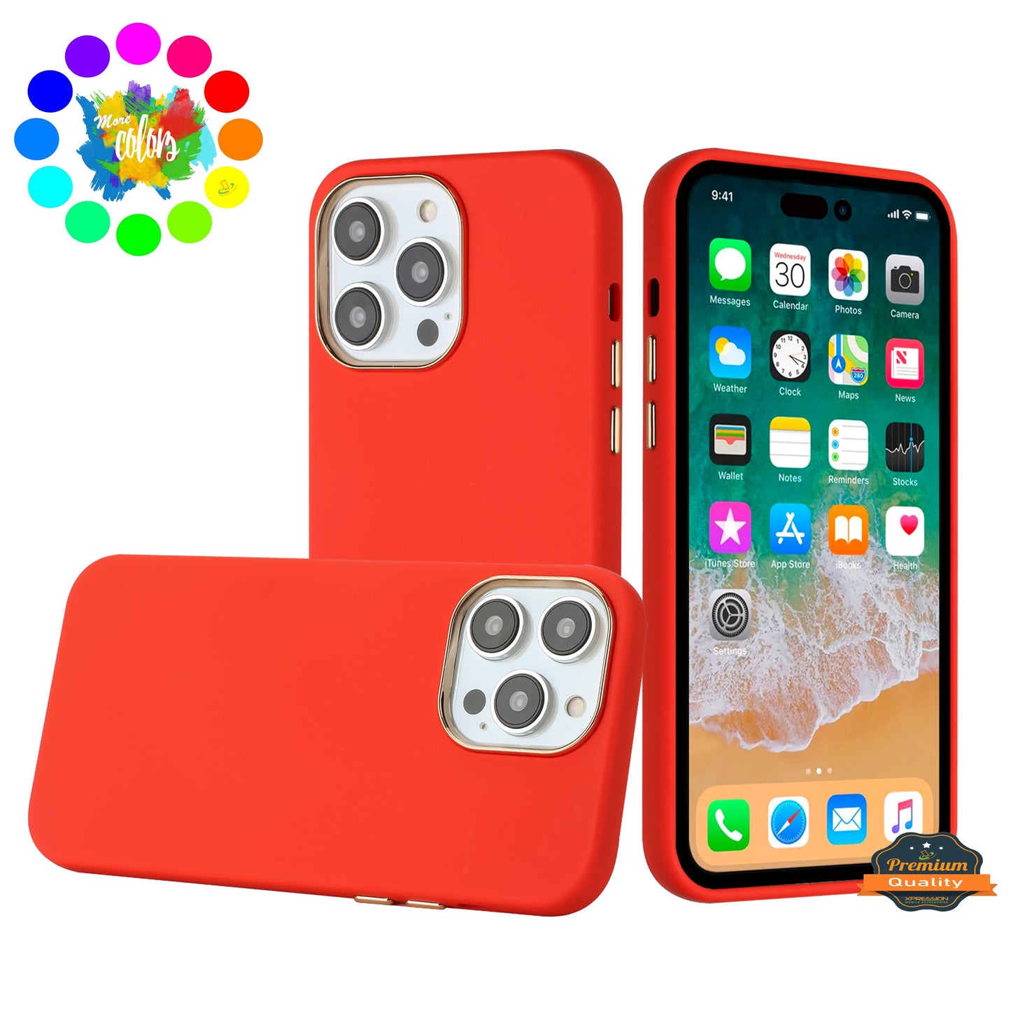 For Samsung Galaxy A07 Slim Classic Hybrid Around Rubber Gummy Gel Slick Hard PC Silicone TPU Chromed Button Case Cover