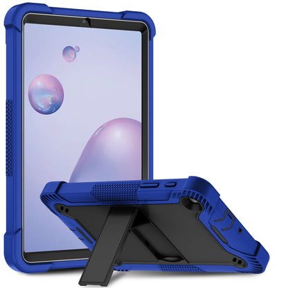 For Shockproof Hybrid Case with Slide Kickstand, Tough Protection Strong Tablet Hybrid Heavy Duty Armor Blue Tablet Case Cover