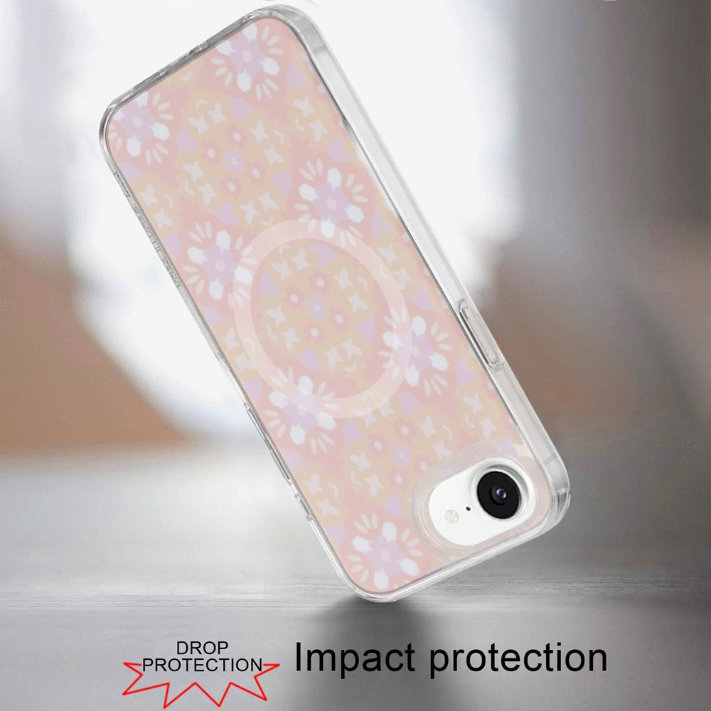 For Apple iPhone 17E /16E Stylish Pattern Fashion IMD Printed Design TPU Double Layer Slim Shockproof with Magnetic Back Case Cover