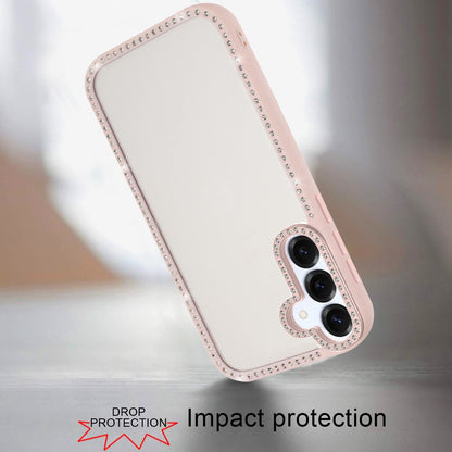 For Samsung Galaxy S25 /S24 Diamond Full Rhinestone Clear Hybrid Protective, Sparkly Bling Transparent Shockproof Bumper All Around Case Cover