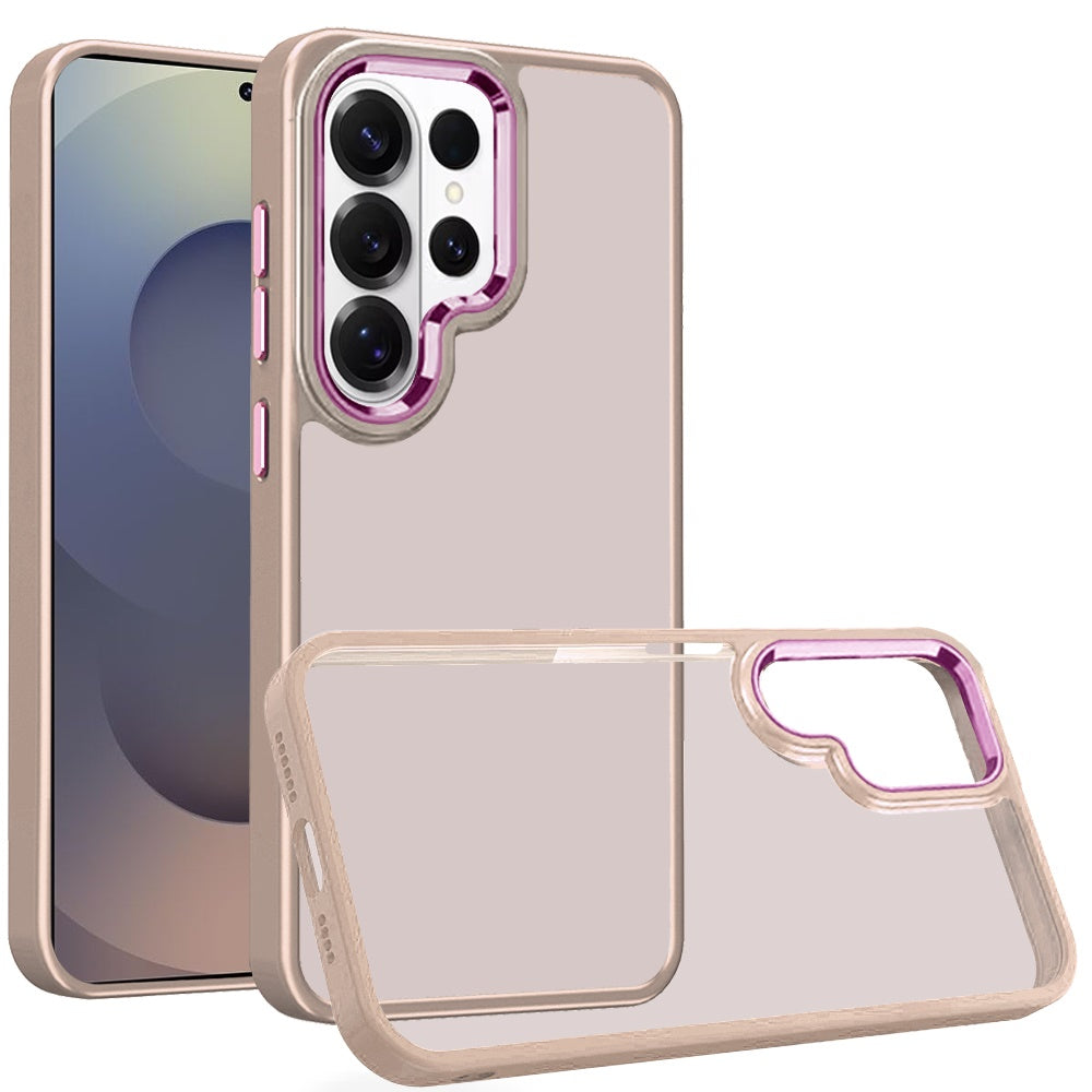 For Samsung Galaxy S26 Ultra Slim Fit Thin Hybrid,Frosted Matte Polished Acrylic Hard PC with TPU Rubber Frame Case Cover