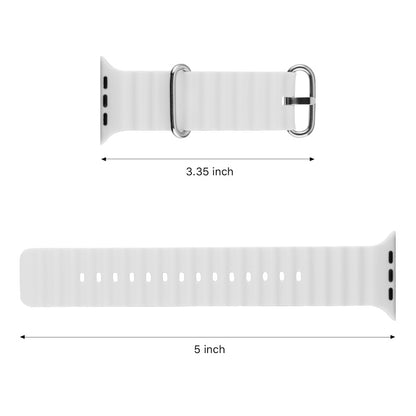 echelon ComfyFit Silicone Strap for Apple Watch Series 9 45mm/Watch Series 10 46mm / Watch SE (2022) 44mm - White, Apple Watch Accessories