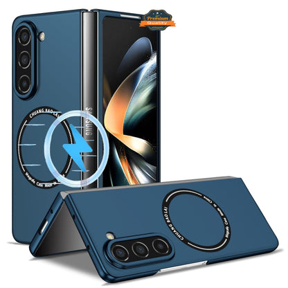 For Samsung Galaxy Z Fold 7 Matte Magnetic Case Supports Fast Wireless Charging, Slim Hybrid TPU Rubber Shockproof Case Cover