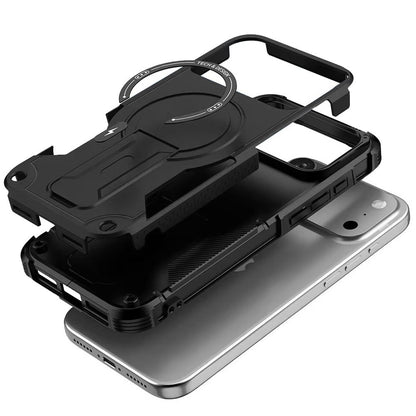 For Apple iPhone 17 Pro (6.3") Magnetic Invisible Kickstand Holder with Magsafe, Slim Fit Shockproof Hybrid Military Grade Heavy Duty Case Cover