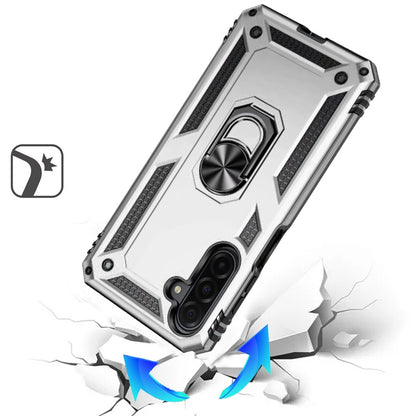 For Samsung Galaxy S25 Fan Edition /Galaxy S25 FE Hybrid Shockproof Durable 360 Degree Rotatable Ring Stand Holder Kickstand Fit Magnetic Car Mount Case Cover