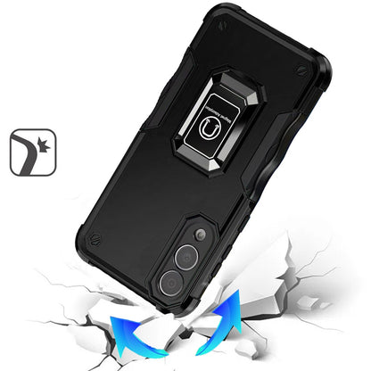 For Samsung Galaxy S25 EDGE Hybrid Stand Magnetic Ring Holder Kickstand Heavy Duty Rugged Drop Silicone & Hard PC Shockproof Case Cover