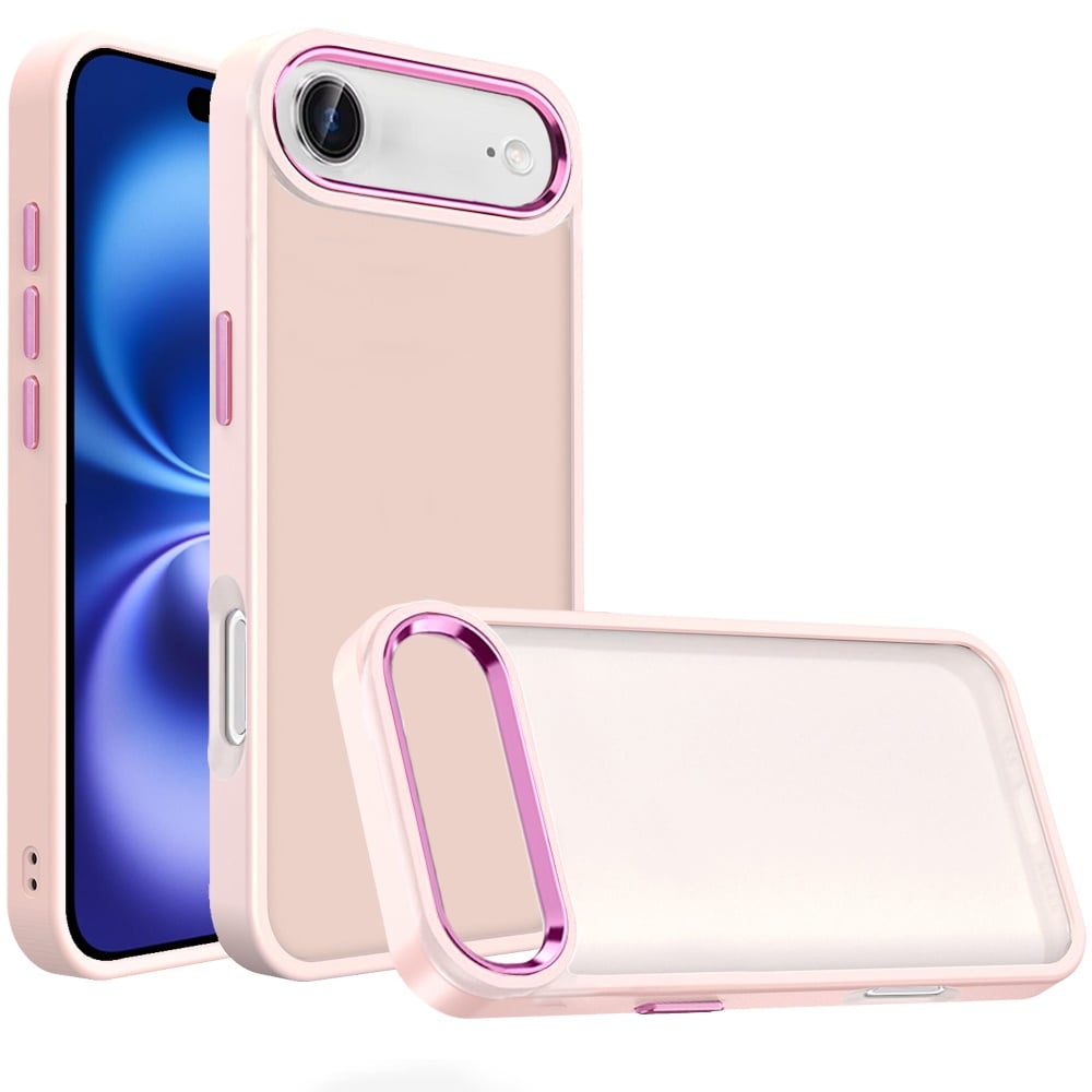 For Apple iPhone 17 Air (6.6") Slim Fit Thin Hybrid,Frosted Matte Polished Acrylic Hard PC with TPU Rubber Frame Case Cover