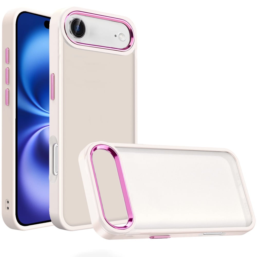 For Apple iPhone 17 Air (6.6") Slim Fit Thin Hybrid,Frosted Matte Polished Acrylic Hard PC with TPU Rubber Frame Case Cover