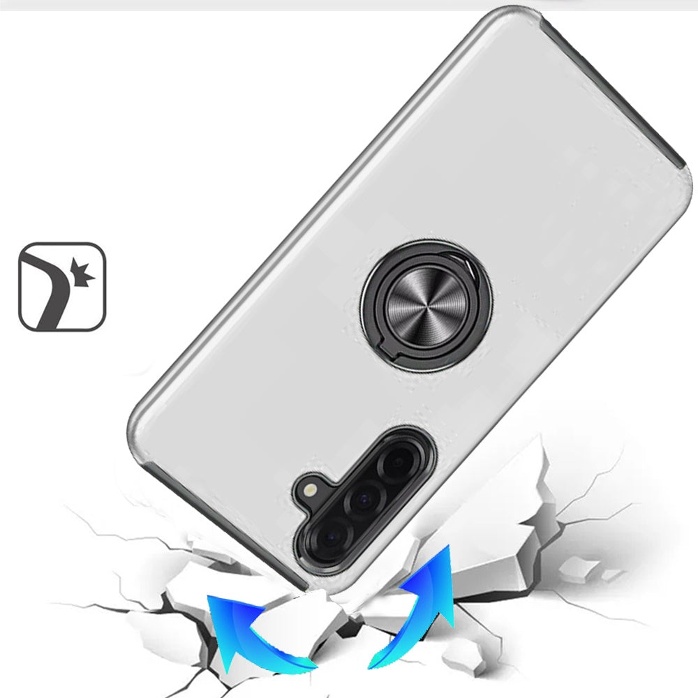 For Samsung Galaxy A37 Hybrid 360 Degree Rotatable Metal Invisible Ring Stand Holder Slim Fit Magnetic Car Mount Shockproof Case Cover