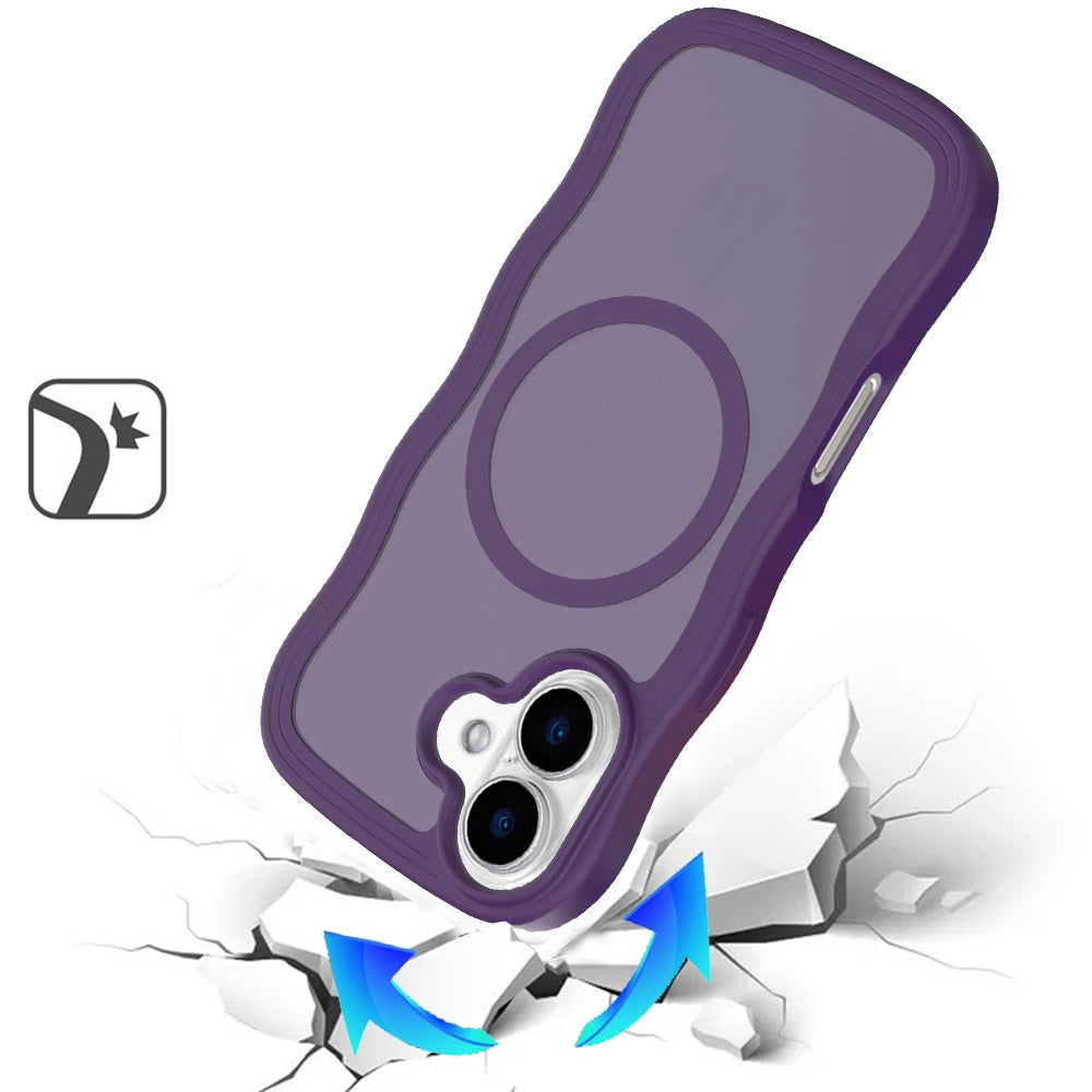 For Apple iPhone 17 (6.3") Grip Hand Magnetic Hybrid Case Shockproof Protection Matte Skin Rubber TPU + PC Case Cover