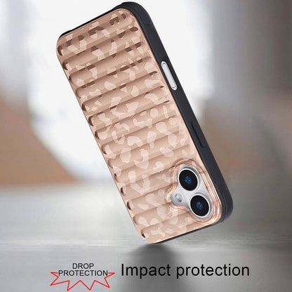 For Apple iPhone 16 Plus Chrome Leopard Magnetic Hybrid Shockproof Protection Rose Gold Design Anti Scratch Secure Grip Stylish Durable Finish Case Cover Solid Black
