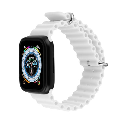 echelon ComfyFit Silicone Strap for Apple Watch Series 9 45mm/Watch Series 10 46mm / Watch SE (2022) 44mm - White, Apple Watch Accessories