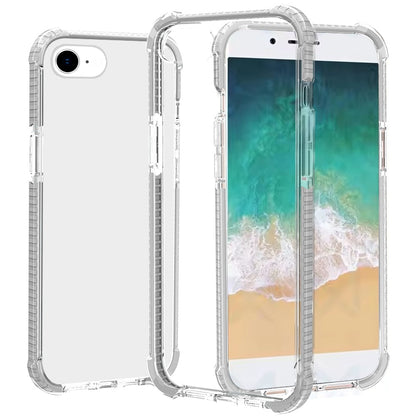 For Apple iPhone 17E /16E Hybrid Transparent Acrylic Rubber Gummy Hard PC Silicone TPU Color Bumper Frame Shockproof Case Cover White