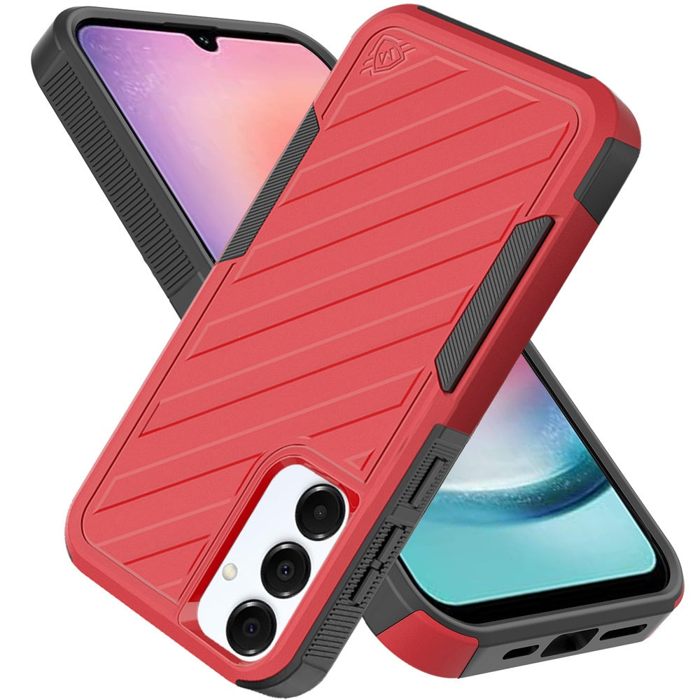 For Samsung Galaxy A26 Hybrid lined shockproof dual layer Rugged 2in1 Hard PC & Silicone TPU Non Slip Textured Tough Armor Case Cover