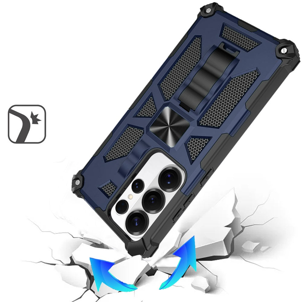 For Samsung Galaxy S26 Ultra Hybrid Shockproof [Military Grade] Rugged Protective with Magnetic Car Mount & Invisible Stand Case Cover