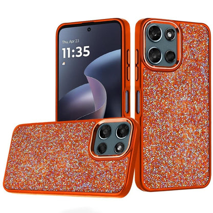 Phone Case for Motorola Moto G 5G 2026 / 2025 Crystal Glass Bling Diamond Metallic Edge Shockproof Durable Protective Clear Hybrid Stylish Premium Design Cover