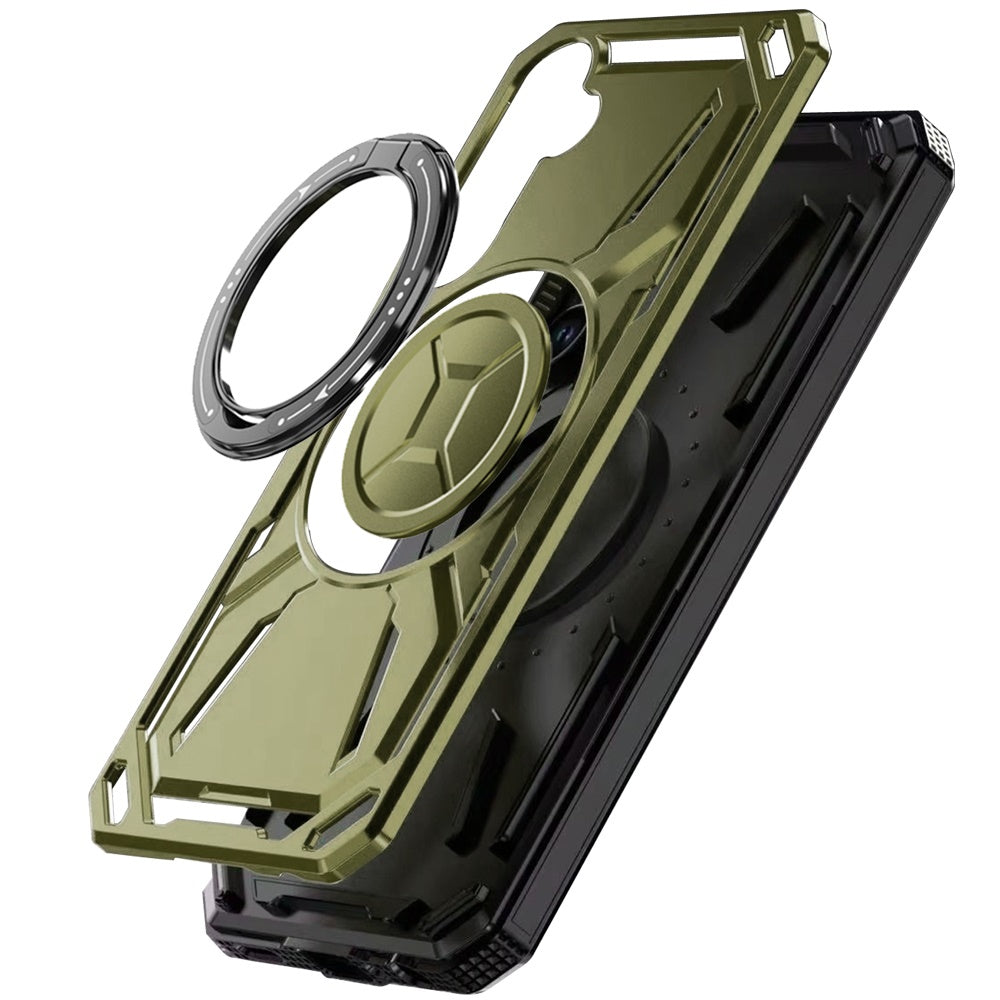 For Samsung Galaxy S26 Hybrid Magnetic Ring and 360° Rotational Kickstand with MagSafe Compatible, Military Grade Drop Protection Case Cover