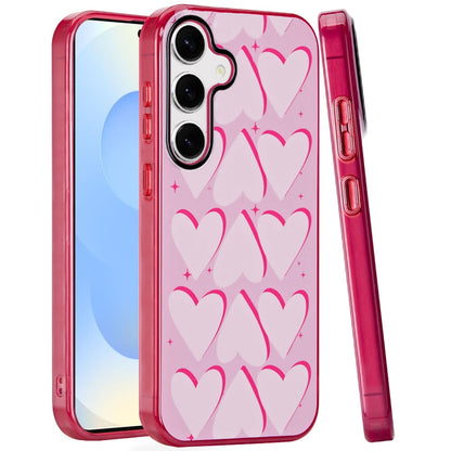 For Samsung Galaxy S25 /S24 Fashion Layer Design Slim IMD TPU Protective, Shockproof Hybrid Stylish Durable Hard PC Case Cover