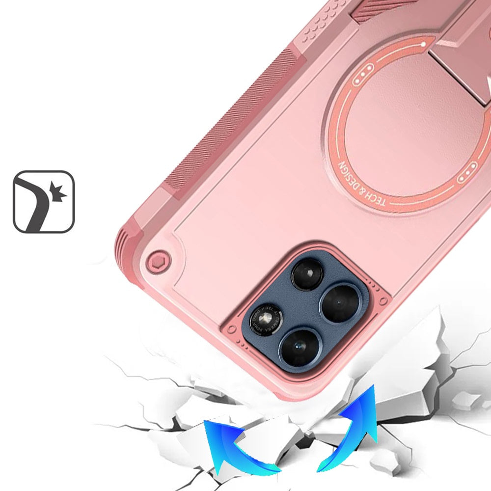 For Motorola Moto G 5G 2026/2025 Magnetic Invisible Kickstand Holder with Magsafe, Slim Fit Shockproof Hybrid Military Grade Heavy Duty Case Cover