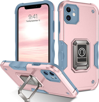For Motorola Moto G Power 5G 2026 Heavy Duty Hybrid 2in1 Hard PC & TPU Rugged Bumper Shockproof with Magnetic Ring Kickstand Case Cover