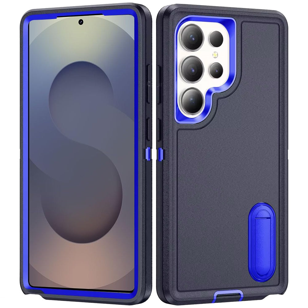 For Samsung Galaxy S26 Ultra Hybrid 3 Layers Hard 3in1 Shockproof with Kickstand Heavy Duty Hard TPU Rubber Anti-Drop Case Cover