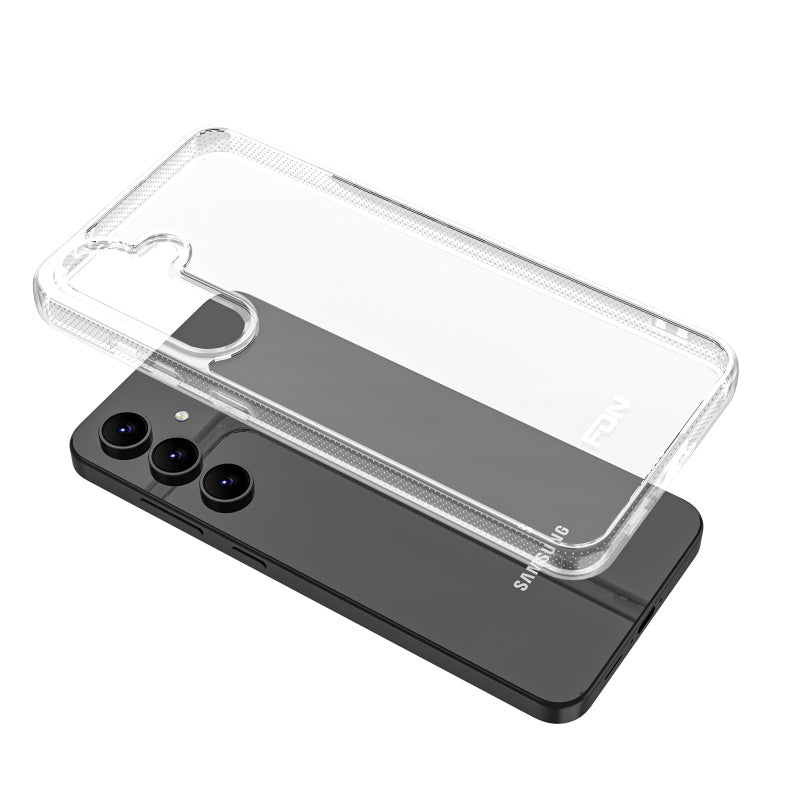 For Shockproof Bumper Hybrid Protective Phone Case Gummy TPU Cover for Samsung Galaxy S24 Fan Edition - Highly Transparent Clear / Transparent Clear Case Cover Clear