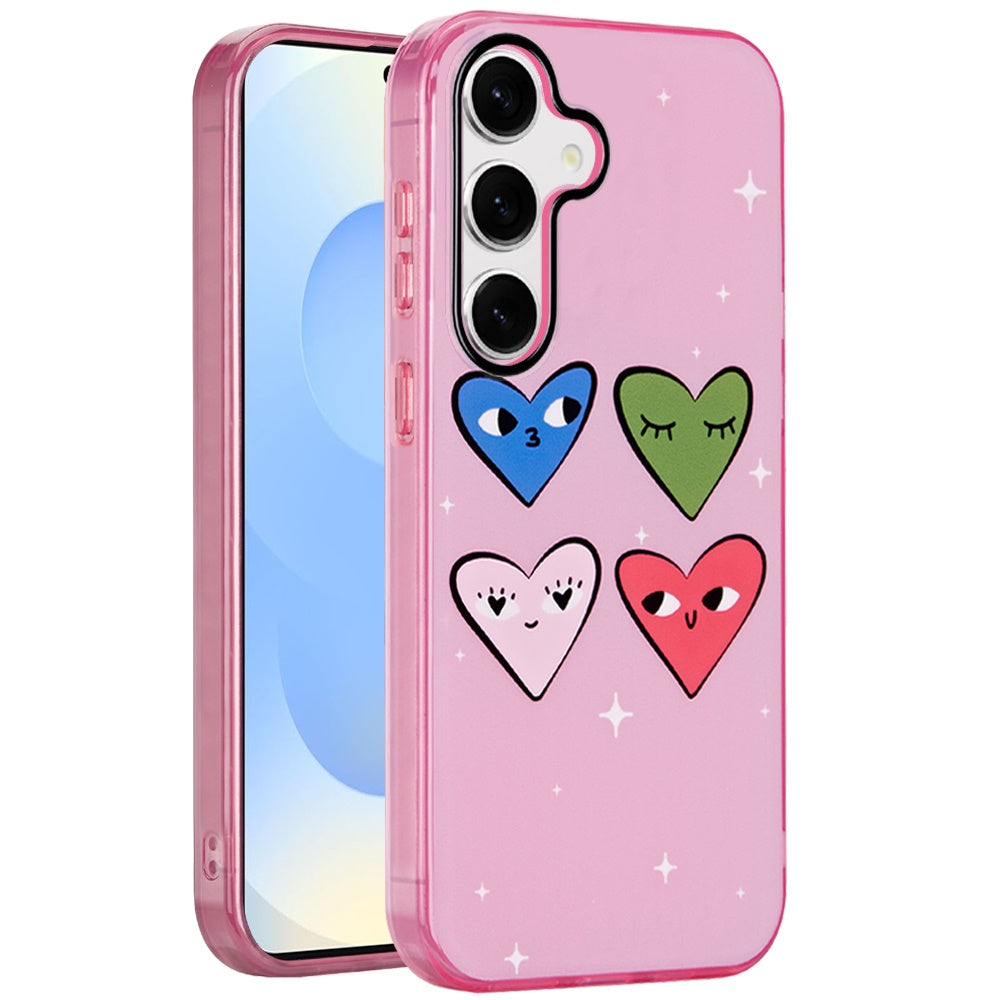 For Samsung Galaxy S25 /S24 Fashion Layer Design Slim IMD TPU Protective, Shockproof Hybrid Stylish Durable Hard PC Case Cover