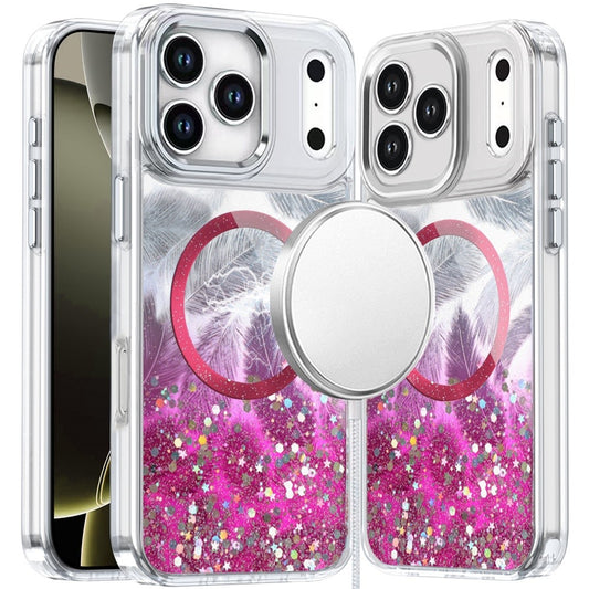 For Apple iPhone 17 Pro Max Epoxy Glitter Shimmer Fashion Case with Magnetic Magsafe Compatible Hybrid Sparkling Slim Protective Case Cover