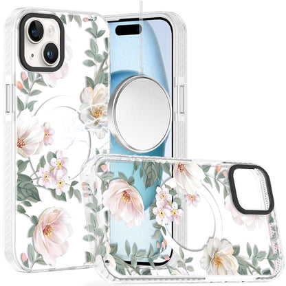 For Apple iPhone 17 Pro Max Magnetic Hybrid Stylish Design IMD Pattern, Compatible with MagSafe, Slim TPU Case Cover