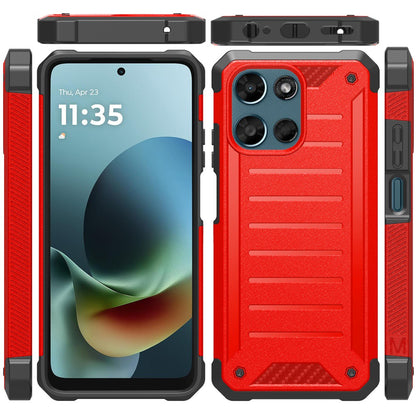 For Motorola Moto G 5G 2026/2025 Tough Lined Design Hybrid Shockproof Protective Rugged TPU Hard PC with Durable Grip Case Cover